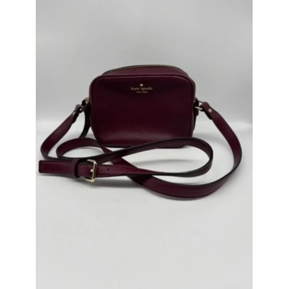 Kate Spade Crossbody Bag Mulberry Street Pyper Purple Pebbled Leather